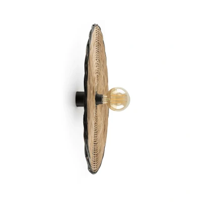Image of Costas 600 H70 Black, Rattan Wall / Ceiling Lamp