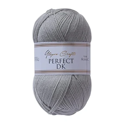 Image of Utopia Crafts DK Double Knitting Yarn, 100g (Grey)