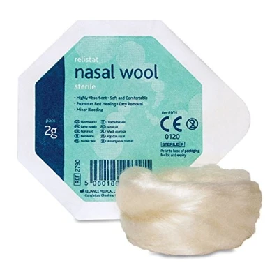 Image of Reliance Medical Sterile Relistat Nasal Wool 2 g Pack of 5