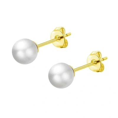 Image of Philip Jones Gold Plated Shell Pearl Earrings