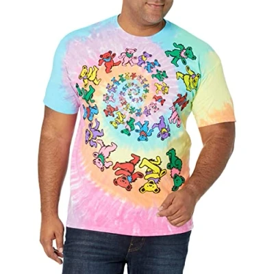 Image of Liquid Blue Men&#039;s Grateful Dead Spiral Bears T Shirt Multi XXL