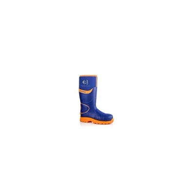 Image of Buckler Mens Safety S5 Waterproof Composite Toe Wellington Wellies Blue/Orange UK Shoe Size: 13 / EU 48