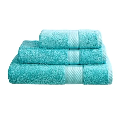 Image of Snugglemore Luxury 500gsm Turkish 100% Cotton Ringspun Towels Pack of 2 Available in Hand, Bath, Bath Sheet, Jumbo Sheet and Mat (Aqua, x 2)