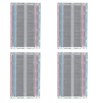 Image of Oiyagai 4 pcs Transparent Plastic Mini Solderless Breadboard,400 Ties Clear Circuit PCB Board Kit for Proto Shield Circboard Prototyping