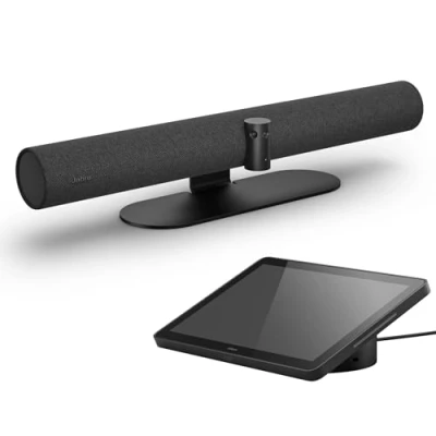 Image of Jabra PanaCast 50 VBS UC Full 180 4K panoramic view, Intelligent zoom, Meeting Features, 4 Powerful Speakers, Microphones with Touchscreen Tablet