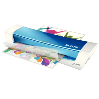 Image of Leitz 73681036 iLam A4 Laminator, Ideal for Home Office, Metallic Blue