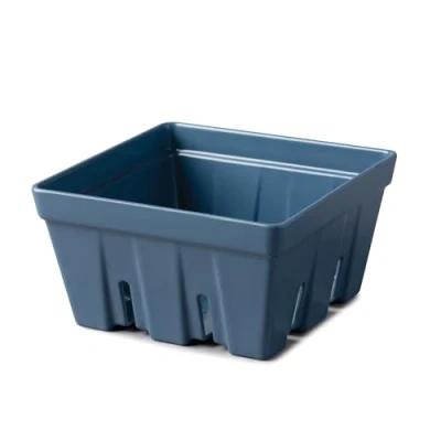 Image of Zeal Fridge Storage Box for Fruits and Berries, Melamine Kitchen Container Wash Serve Berry Colander Box, Large 15cm (Provence Blue)