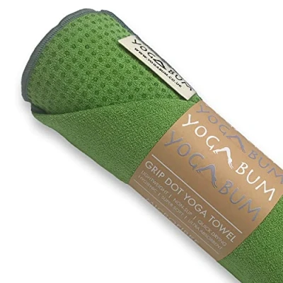 Image of Yogabum Grip Dot Yoga Mat Towels Non Slip Eco Towel (Apple Green)