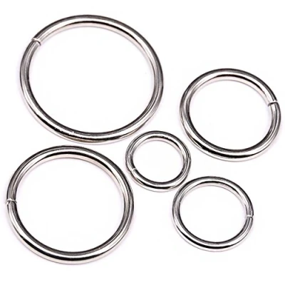 Image of Swpeet 50 Pcs Sliver Assorted Multi Purpose Metal O Ring for Hardware Bags Hand DIY Accessories 15mm, 19mm, 25mm, 32mm, 38mm