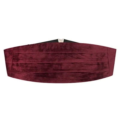 Image of Burgundy Velvet Cummerbund