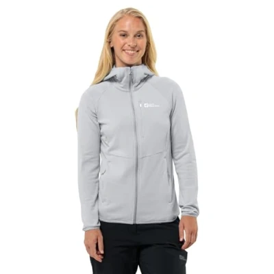Image of Jack Wolfskin Women&#039;s Kolbenberg Hooded Fz W Jacket, Cool Grey, S