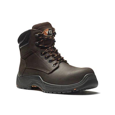 Image of V12 Footwear Unisex VR601 01 11 Bison IGS Boots Size Brown, UK