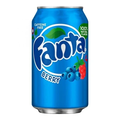 Image of Fanta Berry Soft Drinks, 12 fl oz/355 ml, Pack of 24