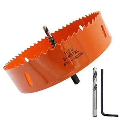 Image of Hole Saw 150mm LAIWEI Cutter, with 1 Drill and Hex Key for Drilling Wood, PVC, etc., Tools 5 8/9 inch