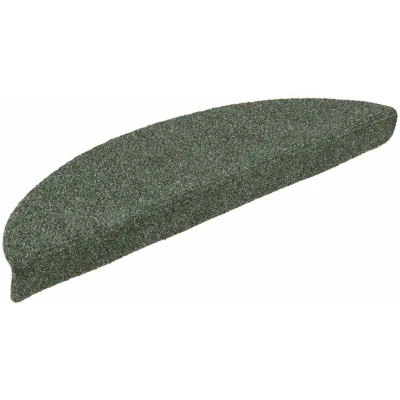 Image of vidaXL Self adhesive Stair Mats 15 pcs Green 56x17x3 cm Needle Punch