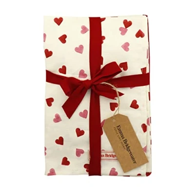 Image of Emma Bridgewater Pink Hearts Oven Glove &amp; Tea Towel Set