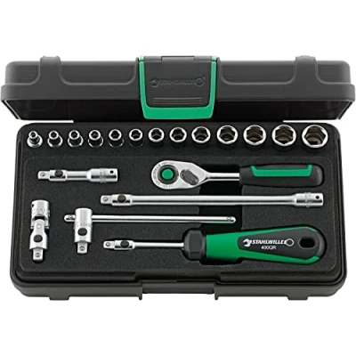 Image of JUEGO COMPLETO DE Llave Vaso 1/4&quot; 40/13/6QR KN