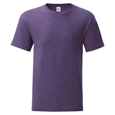 Image of Fruit of the Loom iconic T shirt, sizes S 5XL, Mottled purple, XL