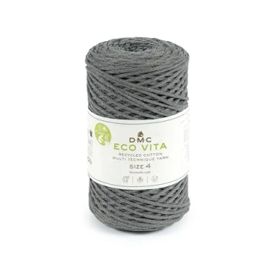 Image of DMC Eco Vita 4, Dark Grey Crochet Knitting Macrame Yarn, 250g