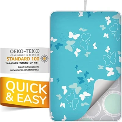 Image of Super Soft 4 Layer Turbo Ironing Mat for Steam Irons 100x65cm (39.4&quot;x25.6&quot;) Non Slip Iron Mat, Blanket Tables with Heat and Moisture protection 100% Cotton Top, Made in EU