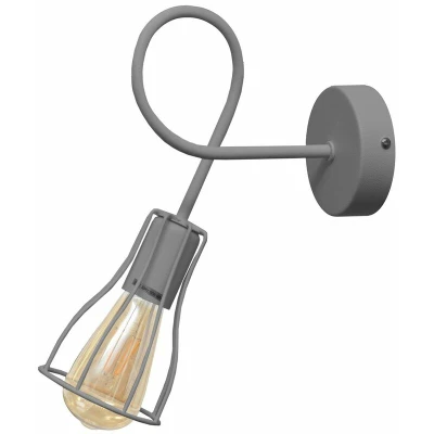 Image of Helam Oxford Wall Lamp Grey 10cm