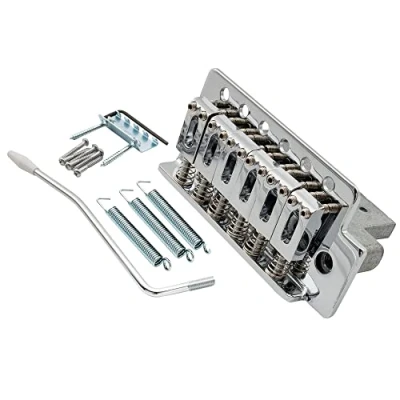 Image of Musiclily 52.5mm Tremolo Bridge for Strat Electric Guitar Replacement,Chrome