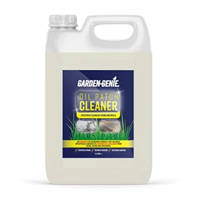 Image of Garden Genie Oil Patch Cleaner Removes Tough Stains from Driveways &amp; Patios 5 Litre, Clear