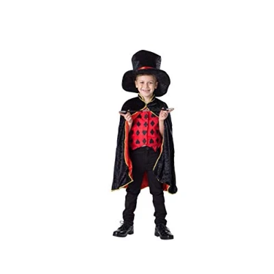 Image of Dress Up America Magician Costume for Kids Cape, Hat and Wand Set Magic Boys Girls
