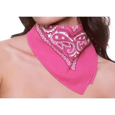 Image of Wicked Costumes Adult Hot Pink Cowboy BANDANA Fancy Dress Accessory ONLY