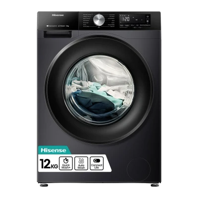 Image of HISENSE 3S Series WF3S1243BB3 WiFi enabled 12 kg 1400 Spin Washing Machine Black, Black