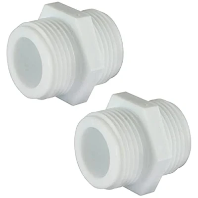 Image of fiXte Plastic Washing Machine Dish Washer Inlet Hose Connector 3/4&quot; White/Off White Pack of 2