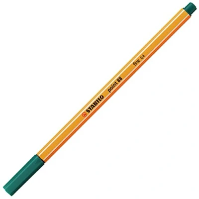 Image of Stabilo Point 88 0.4mm Fineliner Box of 10 Pens Pine Green