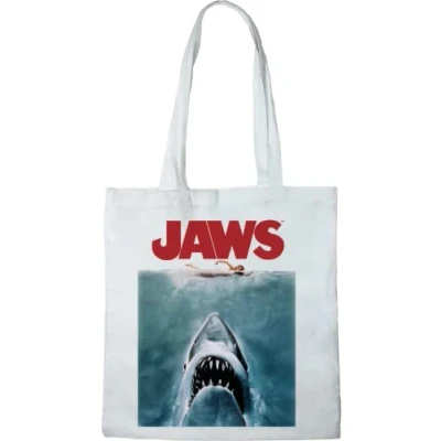 Image of Jaws Amity Island Tote Bag Reference: BWJAWSMBB004, White, 38 x 42 cm