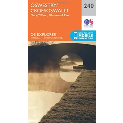 Image of OS Explorer 240 Oswestry Map With Digital Version