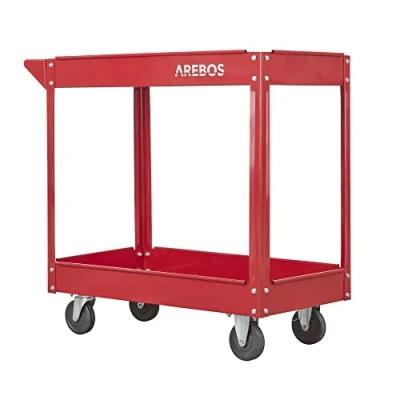 Image of Arebos Workshop Tool Trolley with 2 or 3 levels/Large load capacity up to 220 lbs (2 levels)