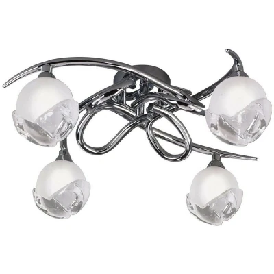 Image of Fragma Semi Flush Ceiling 4 Light G9, Polished Chrome