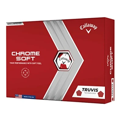 Image of Callaway Golf Chrome Soft Balls (2022 edition), Red, 12