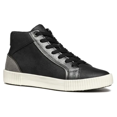 Image of Geox Women&#039;s D Blomiee Sneaker, Black Dk Grey, 7 UK