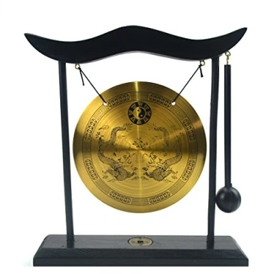 Image of juanxian Zen Art Brass Feng Shui Desktop Gong H1303
