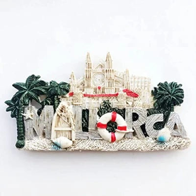 Image of Palma Mallorca Cathedral Spain Fridge Magnet Refrigerator Decoration Sticker Souvenir Resin Crafts