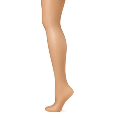Image of Pretty Polly Women&#039;s Naturals 8d Sandal Toe Tights, Beige (Nude), XL UK