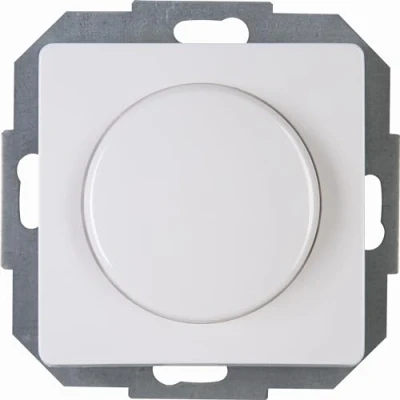 Image of Kopp Paris 846002086 Universal Dimmer with Push Change Switch for LED, Phase Control and Control, LED 3 100 Watt, Incandescent Bulbs 10 250 Arctic White