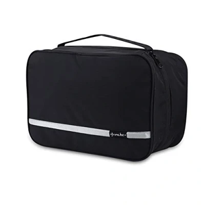 Image of jiemei Hanging Toiletry Bag Waterproof, Travel Wash for Men &amp; Women with 4 Compartments, Foldable Compact Size, Super Durable Fabric