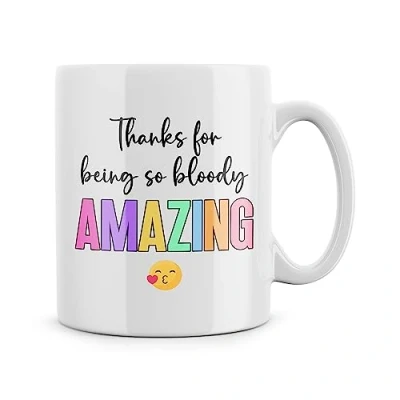 Image of Rib ticklerz Thank You for Being So Bloody Amazing Gift Friendship Colleague Appreciation Gifts Coffee Mug Tea Cup Bestie Best Friend Present MG477