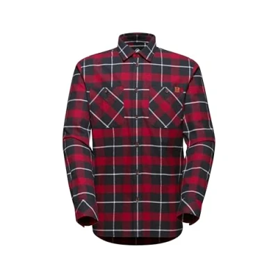 Image of Mammut Alvra Longsleeve Shirt Men Black Blood red XXL