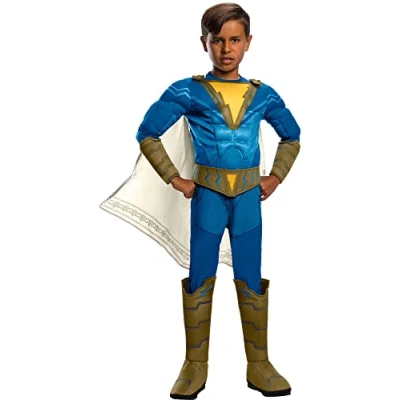 Image of Rubie&#039;s 700704S000 700704S Official DC Comic Shazam. Movie, Freddy Superhero Childs Deluxe Costume, Size Small Age 3 4 Years, Boys, Multicolour, S