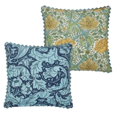Image of Morris &amp; Co Windrush Cushion 50X50cm Sage Indigo
