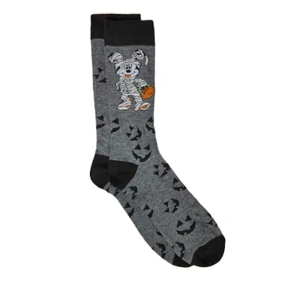 Image of Disney Men&#039;s Mickey Mouse Halloween Single Novelty Crew Socks, Grey Multi, 9 13 UK