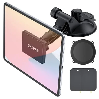 Image of OHLPRO Magnetic Phone Tablet Holder for Car Windshield Super Strong Magnet Dashboard Mount Suction Cup Sticky Gel Dash all iPad/iPad Air/iPad Mini Samsung Galaxy 4&quot; 10&quot; Tablets and