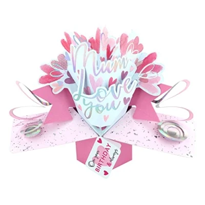 Image of Mum Love You Birthday Pop Up Greeting Card Second Nature 3D Cards MPOP027BD